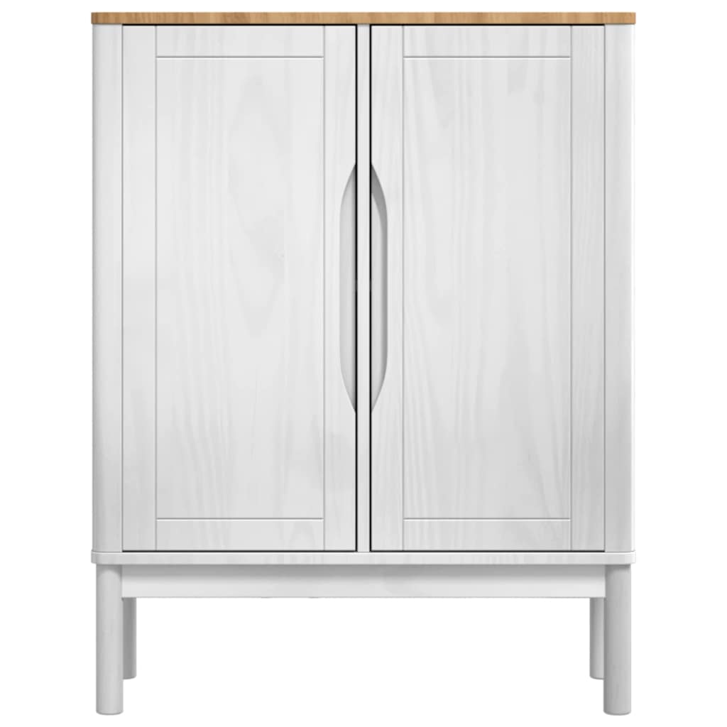 vidaXL Sideboard FLORO White 70 x 30 x 70.5 cm Solid Pine Wood