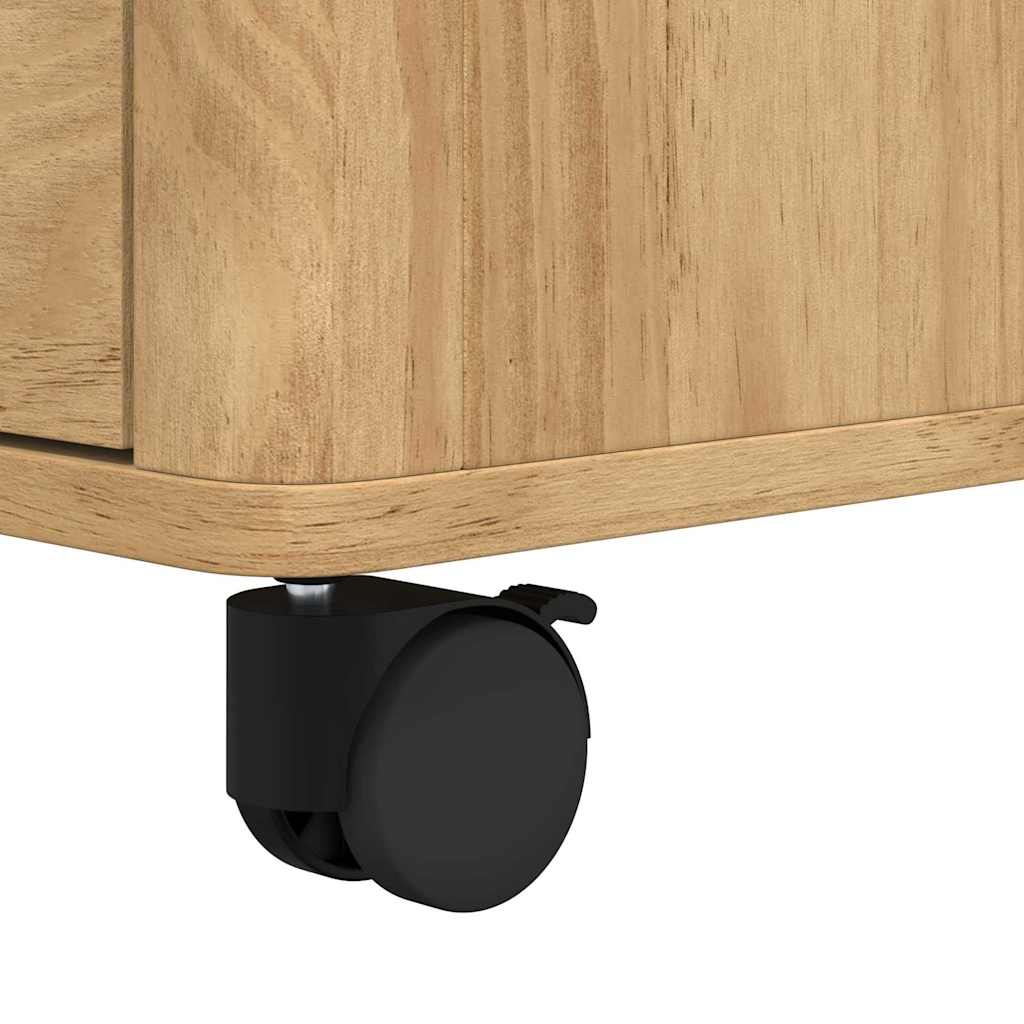 vidaXL Kitchen Trolley FLORO Wax Brown 72.5 x 45 x 80 cm