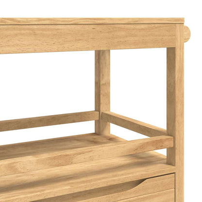 vidaXL Kitchen Trolley FLORO Wax Brown 72.5 x 45 x 80 cm