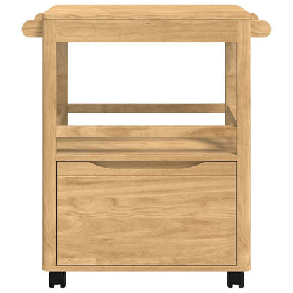 vidaXL Kitchen Trolley FLORO Wax Brown 72.5 x 45 x 80 cm