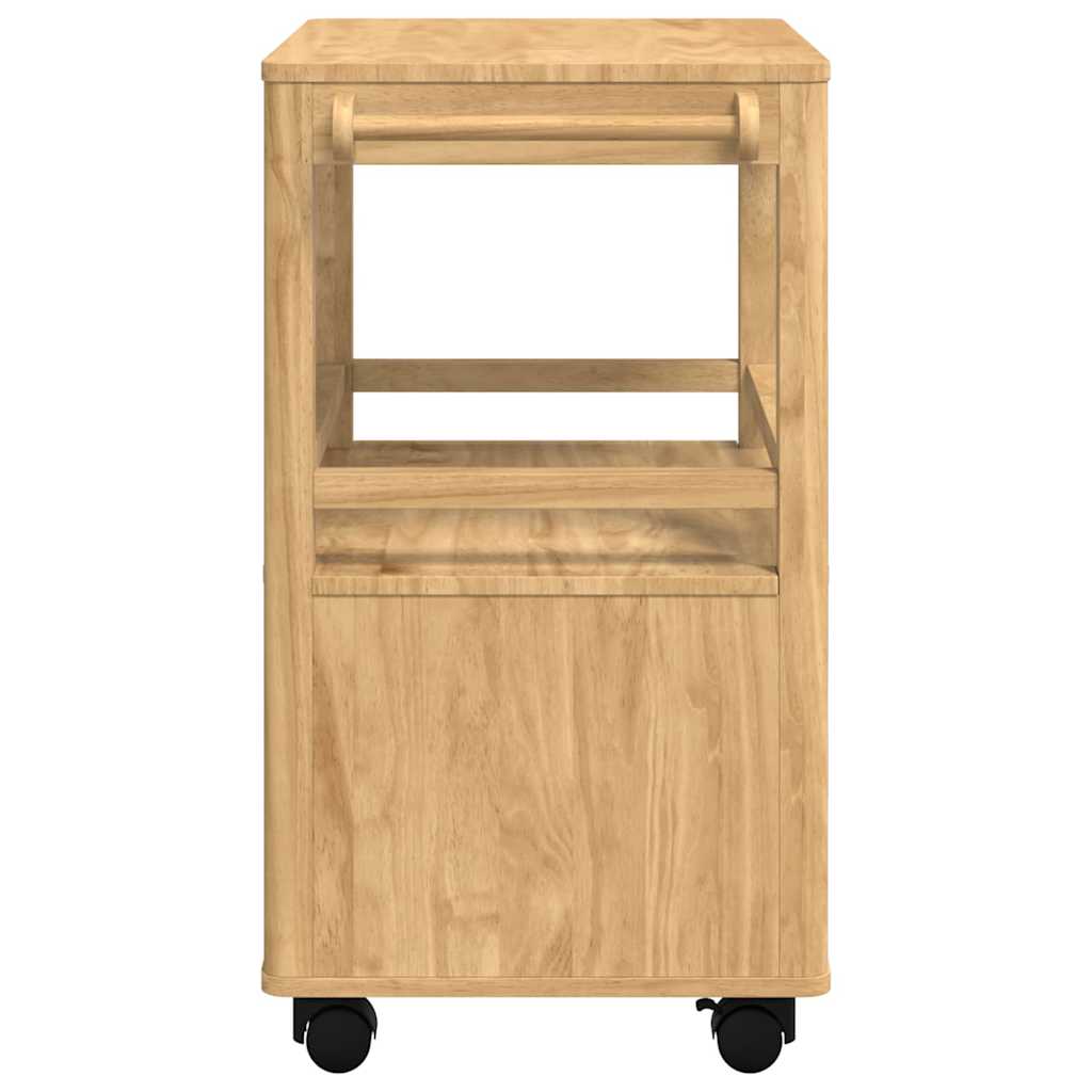 vidaXL Kitchen Trolley FLORO Wax Brown 72.5 x 45 x 80 cm