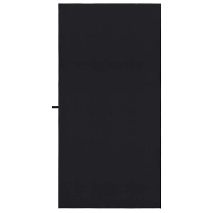 vidaXL Sports Towels 2 pcs Black 180 x 90 cm Polyester and polyamide