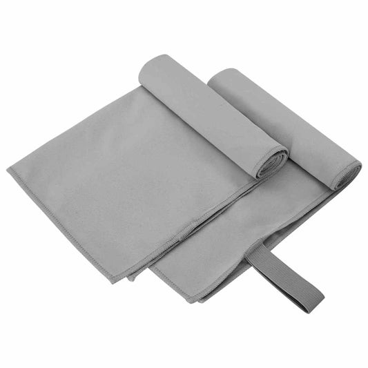 vidaXL Sports Towels 2 pcs Dark grey 50 x 30 cm