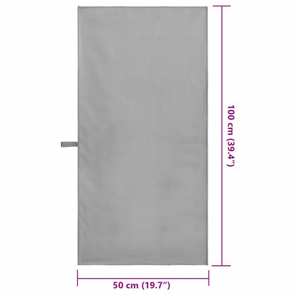 vidaXL Sports Towels 2 pcs Dark grey 100 x 50 cm