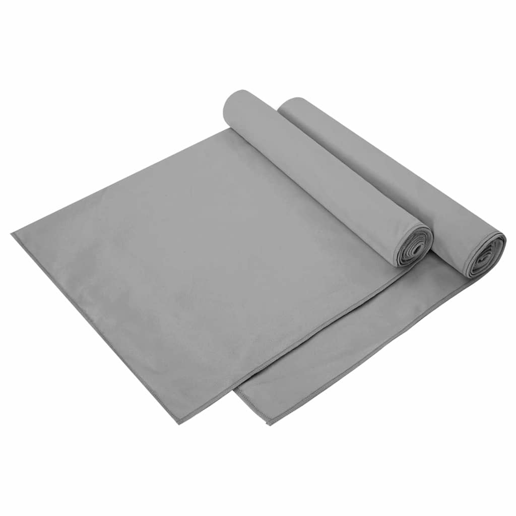 vidaXL Sports Towels 2 pcs Dark grey 140 x 70 cm