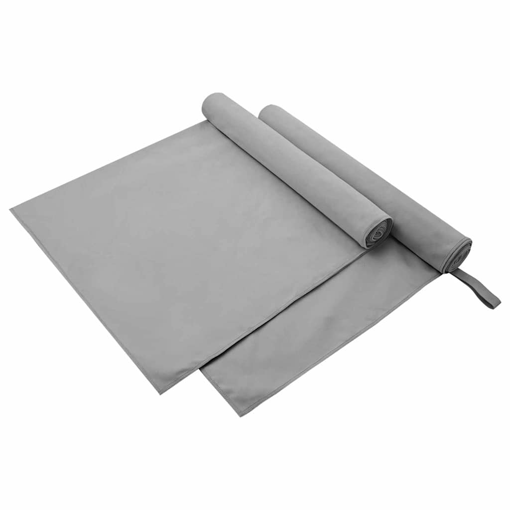 vidaXL Sports Towels 2 pcs Dark Grey 90 x 180 cm