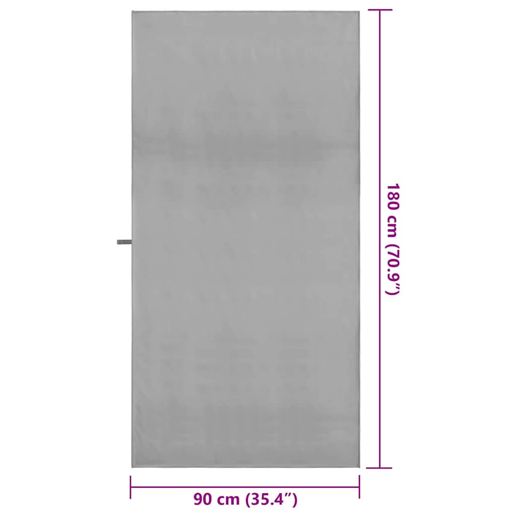 vidaXL Sports Towels 2 pcs Dark Grey 90 x 180 cm