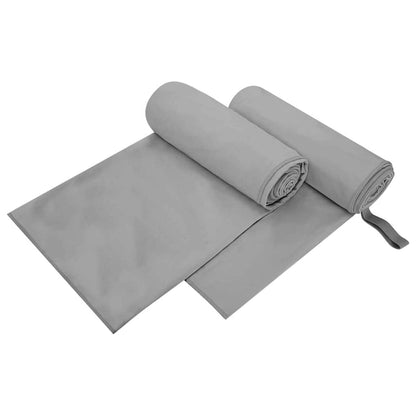 vidaXL Sports Towels 2 pcs Dark grey 200 x 100 cm