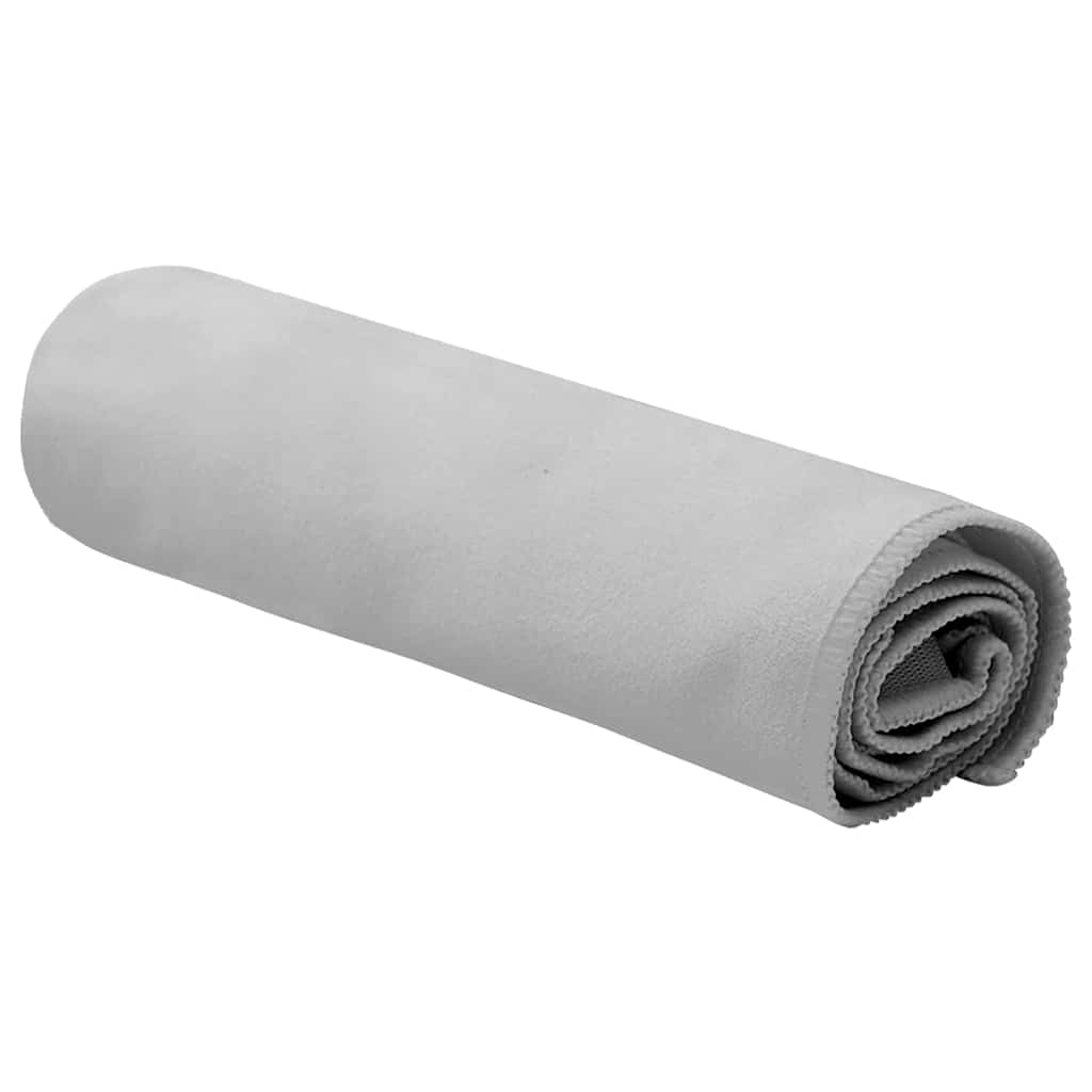 vidaXL Sports Towels 2 pcs Grey 50 x 30 cm Polyester and polyamide