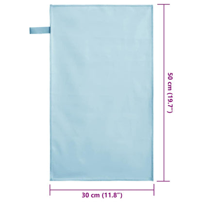 vidaXL Sports Towels 2 pcs Blue 50 x 30 cm Polyester and polyamide