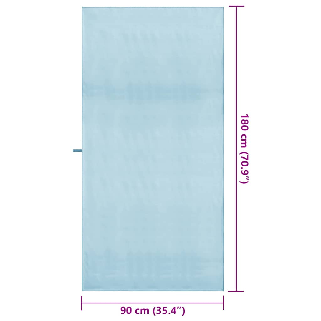 vidaXL Sports Towels 2 pcs Blue 180 x 90 cm Polyester and polyamide