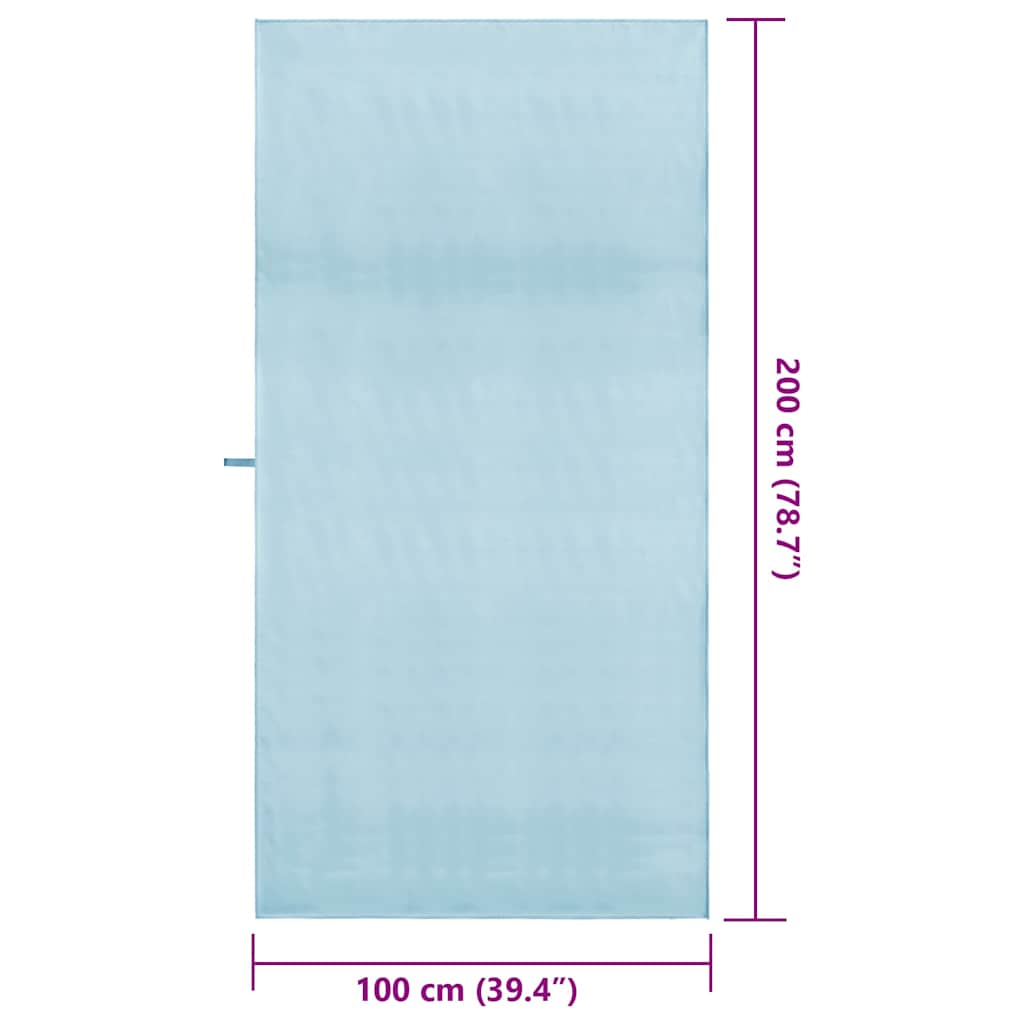 vidaXL Sports Towels 2 pcs Blue 200 x 100 cm Polyester and polyamide