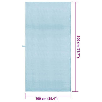 vidaXL Sports Towels 2 pcs Blue 200 x 100 cm Polyester and polyamide