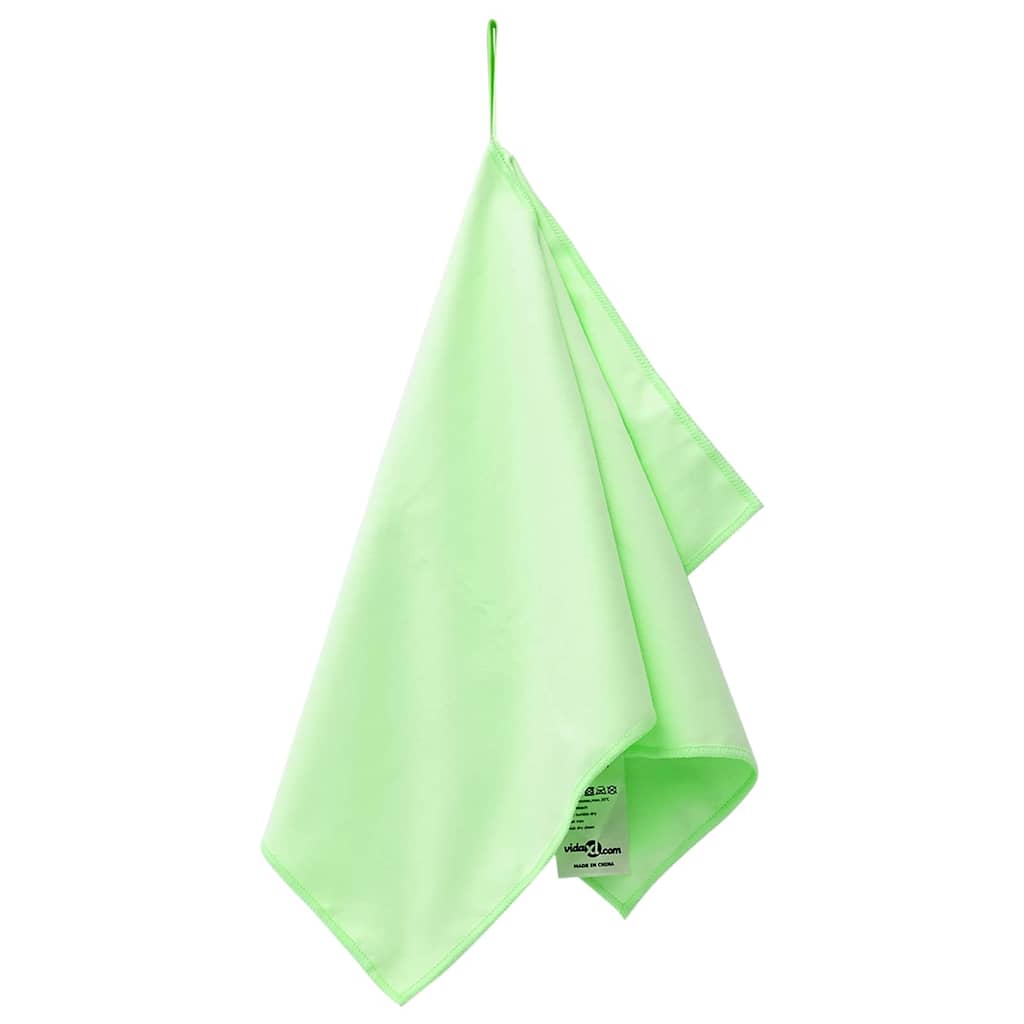 vidaXL Sports Towels 2 pcs Green 50 x 30 cm Polyester and polyamide