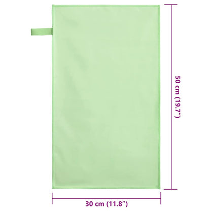 vidaXL Sports Towels 2 pcs Green 50 x 30 cm Polyester and polyamide