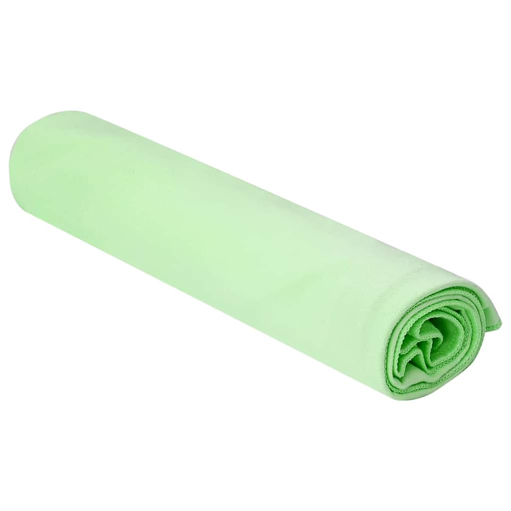 vidaXL Sports Towels 2 pcs Green 100 x 50 cm Polyester and polyamide