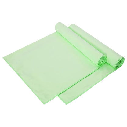 vidaXL Sports Towels 2 pcs Green 140 x 70 cm
