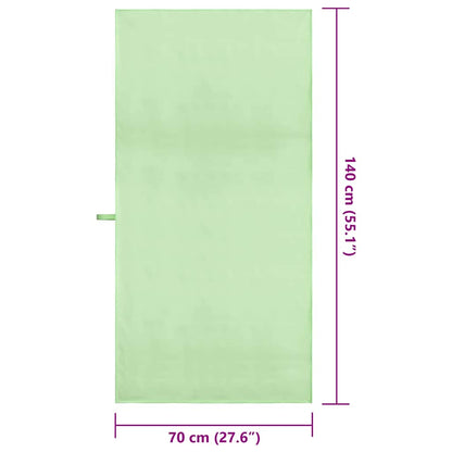 vidaXL Sports Towels 2 pcs Green 140 x 70 cm