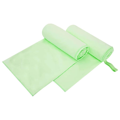 vidaXL Sports Towels 2 pcs Green 200 x 100 cm Polyester and polyamide