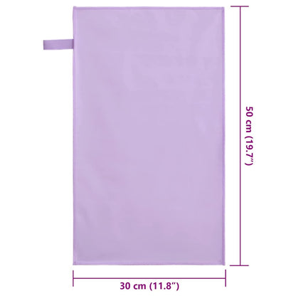 vidaXL Sports Towels 2 pcs Purple 50 x 30 cm Polyester and polyamide