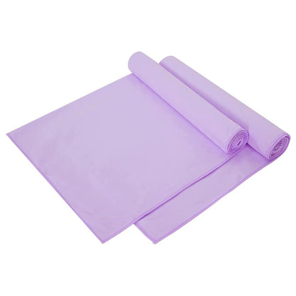 vidaXL Sports Towels 2 pcs Purple 140 x 70 cm Polyester and polyamide