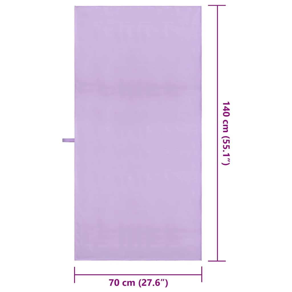 vidaXL Sports Towels 2 pcs Purple 140 x 70 cm Polyester and polyamide