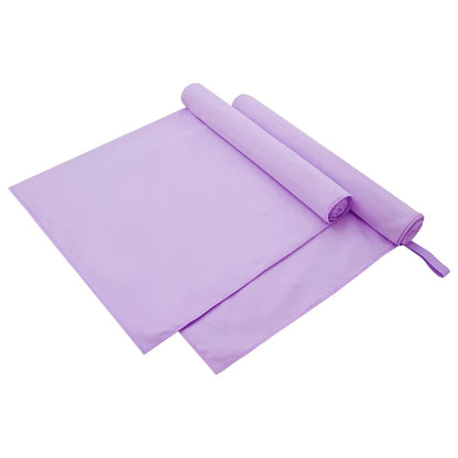 vidaXL Sports Towels 2 pcs Purple 180 x 90 cm Polyester and polyamide
