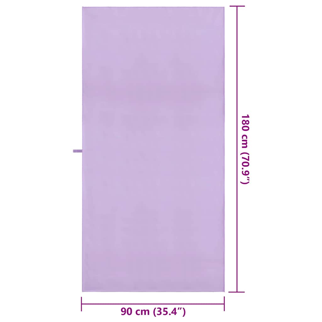 vidaXL Sports Towels 2 pcs Purple 180 x 90 cm Polyester and polyamide