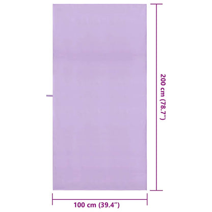 vidaXL Sports Towels 2 pcs Purple 200 x 100 cm Polyester and polyamide