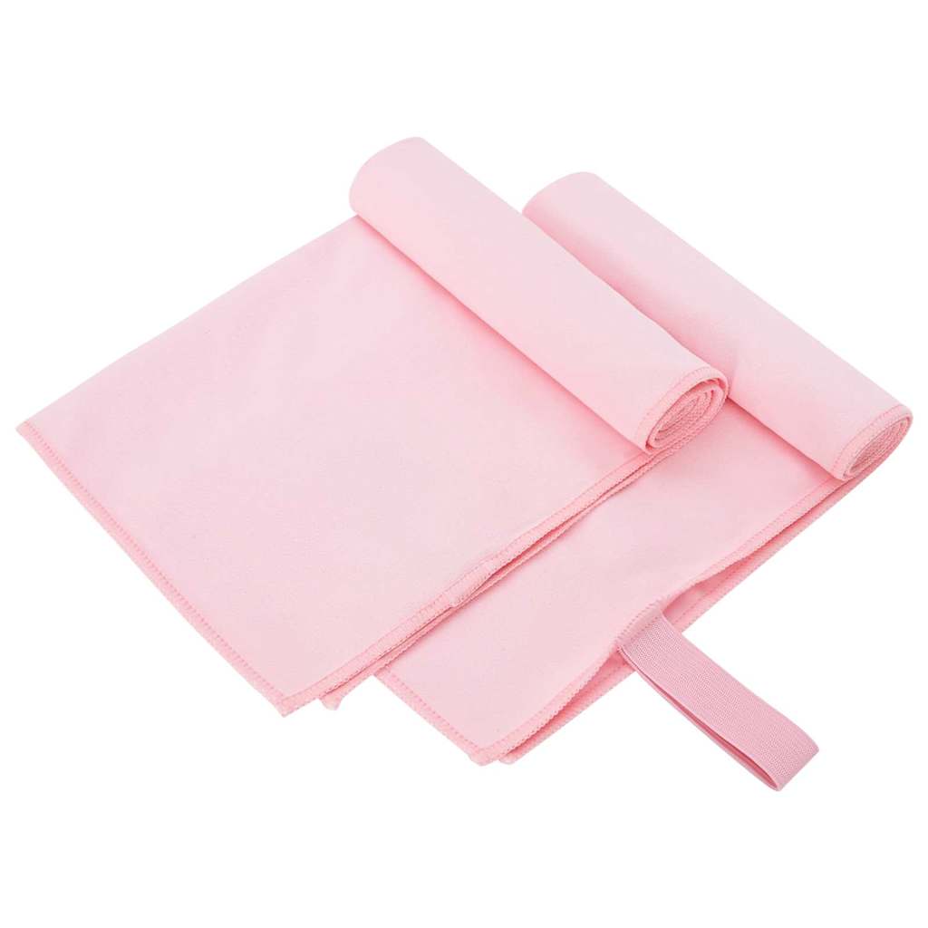 vidaXL Sports Towels 2 pcs Pink 50 x 30 cm Polyester and polyamide