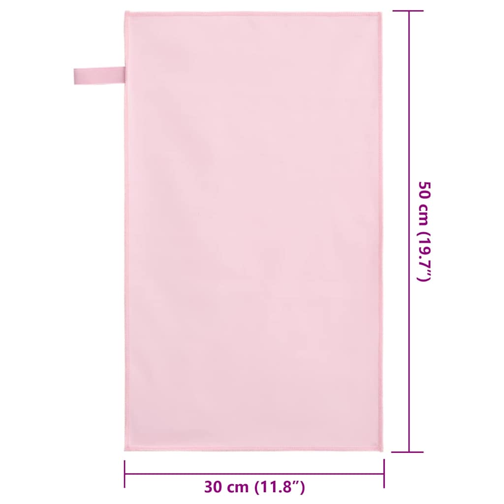 vidaXL Sports Towels 2 pcs Pink 50 x 30 cm Polyester and polyamide