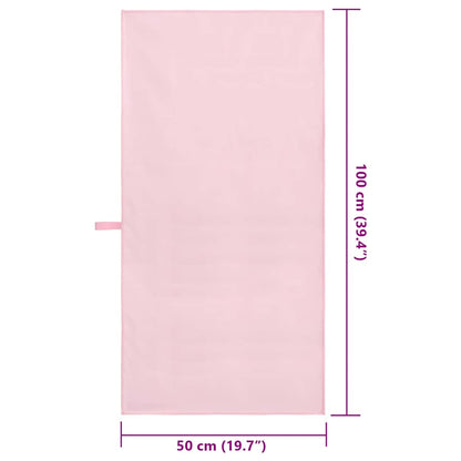 vidaXL Sports Towels 2 pcs Pink 100 x 50 cm Polyester and polyamide