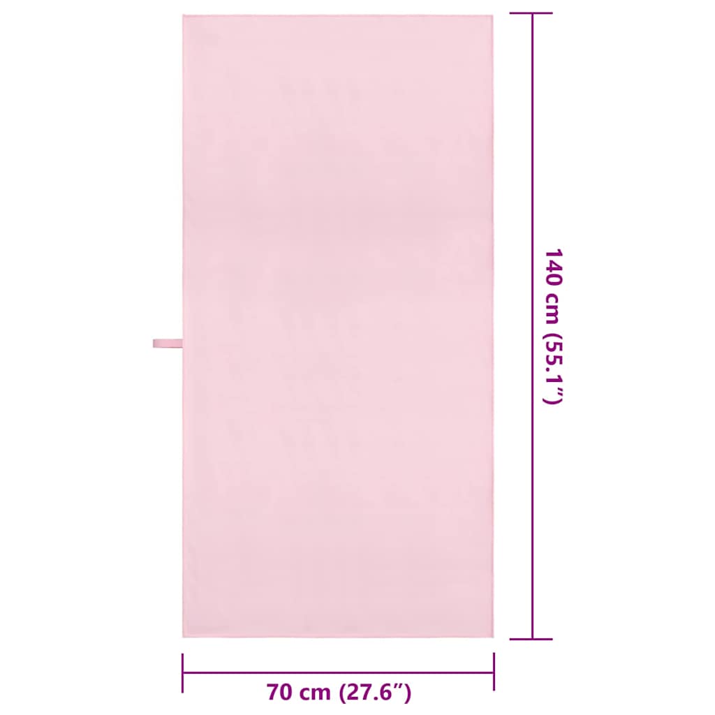 vidaXL Sports Towels 2 pcs Pink 140 x 70 cm Polyester and polyamide
