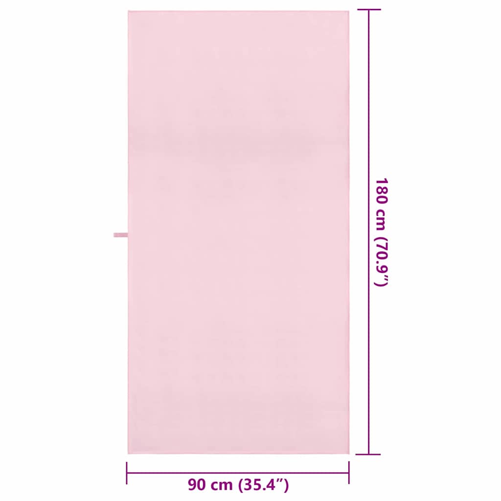 vidaXL Sports Towels 2 pcs Pink 180 x 90 cm Polyester and polyamide