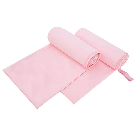 vidaXL Sports Towels 2 pcs Pink 200 x 100 cm Polyester and polyamide