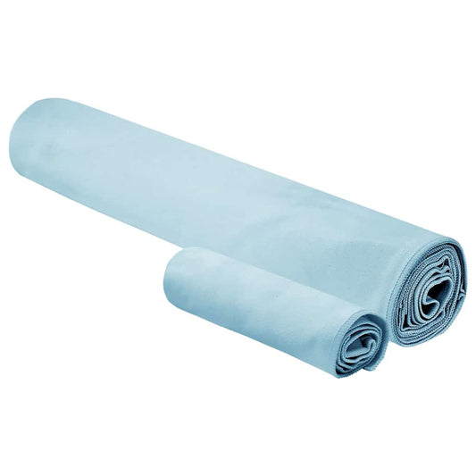 vidaXL Sports Towel Set 2 pcs Blue Fabric