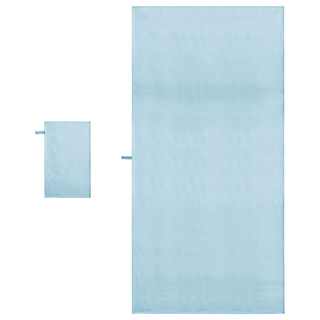 vidaXL Sports Towel Set 2 pcs Blue Fabric