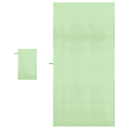 vidaXL Sports Towel Set 2 pcs Green Fabric