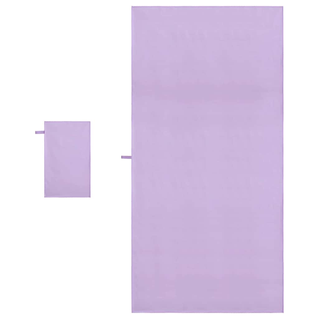 vidaXL Sports Towel Set 2 pcs Purple Fabric