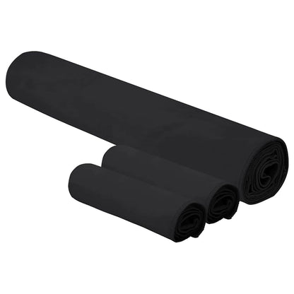 vidaXL Sports Towel Set 3 pcs Black Polyester and Polyamide