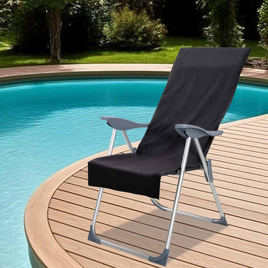 vidaXL Outdoor Chair Towels 2 pcs Black 130 x 60 cm