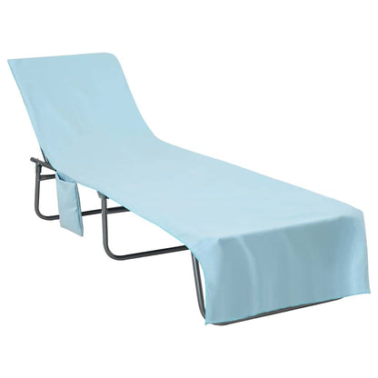 vidaXL Sunlounger Towels 2 pcs Blue 210 x 75 cm
