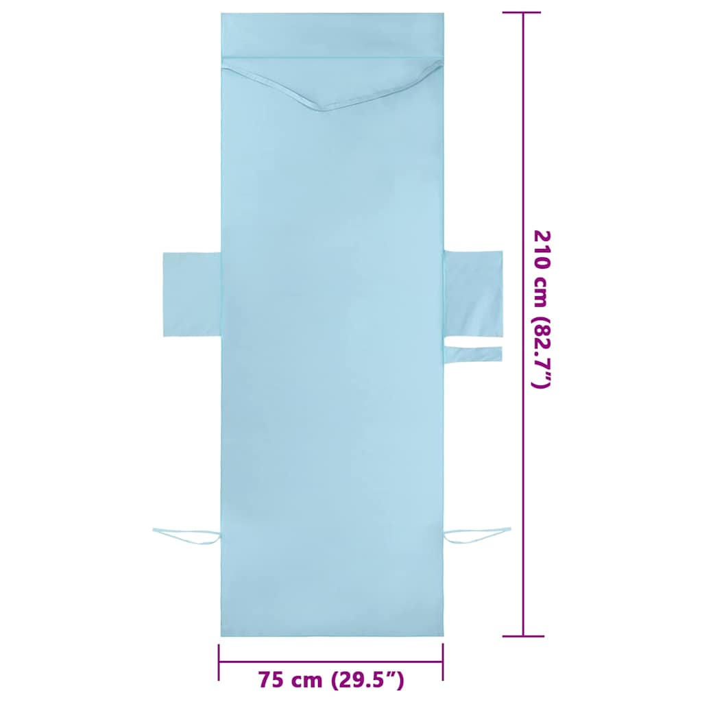 vidaXL Sunlounger Towels 2 pcs Blue 210 x 75 cm