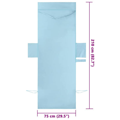vidaXL Sunlounger Towels 2 pcs Blue 210 x 75 cm