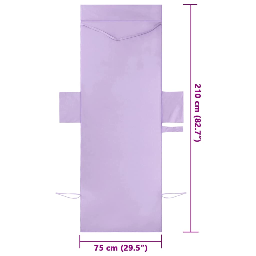 vidaXL Sunlounger Towels 2 pcs Purple 210 x 75 cm