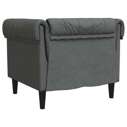 vidaXL Chesterfield Sofa Chair Dark grey 78.5 x 74.5 x 74.5 cm Fabric