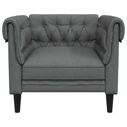 vidaXL Chesterfield Sofa Chair Dark grey 78.5 x 74.5 x 74.5 cm Fabric