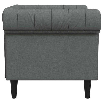 vidaXL Chesterfield Sofa Chair Dark grey 78.5 x 74.5 x 74.5 cm Fabric
