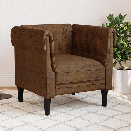 vidaXL Chesterfield Sofa Chair Other Brown 78.5 x 74.5 x 74.5 cm