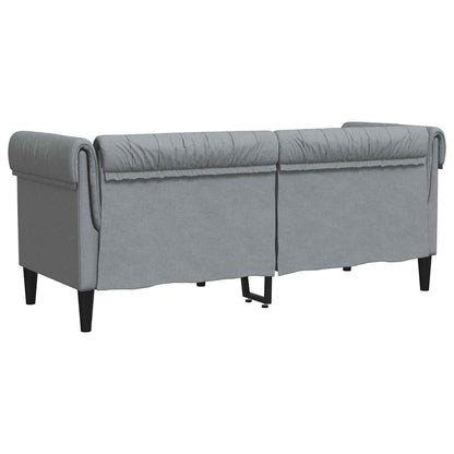 vidaXL Chesterfield Sofa Light grey 182.5 x 74.5 x 74.5 cm Fabric